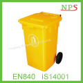 Eco-Friendly 120L/240L Plastic Waste Bin with Two Wheel